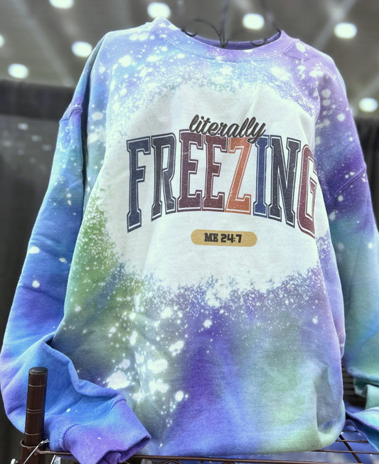 Literally Freezing me:24/7 Hand Dyed Crewneck Sweatshirt READY TO SHIP