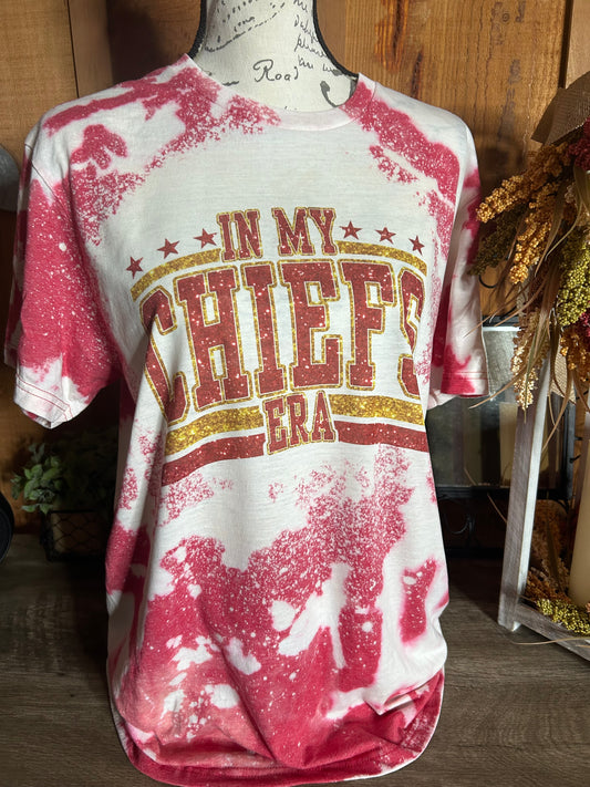 In my Chiefs Era Graphic Tee Bleached Tie Dye th