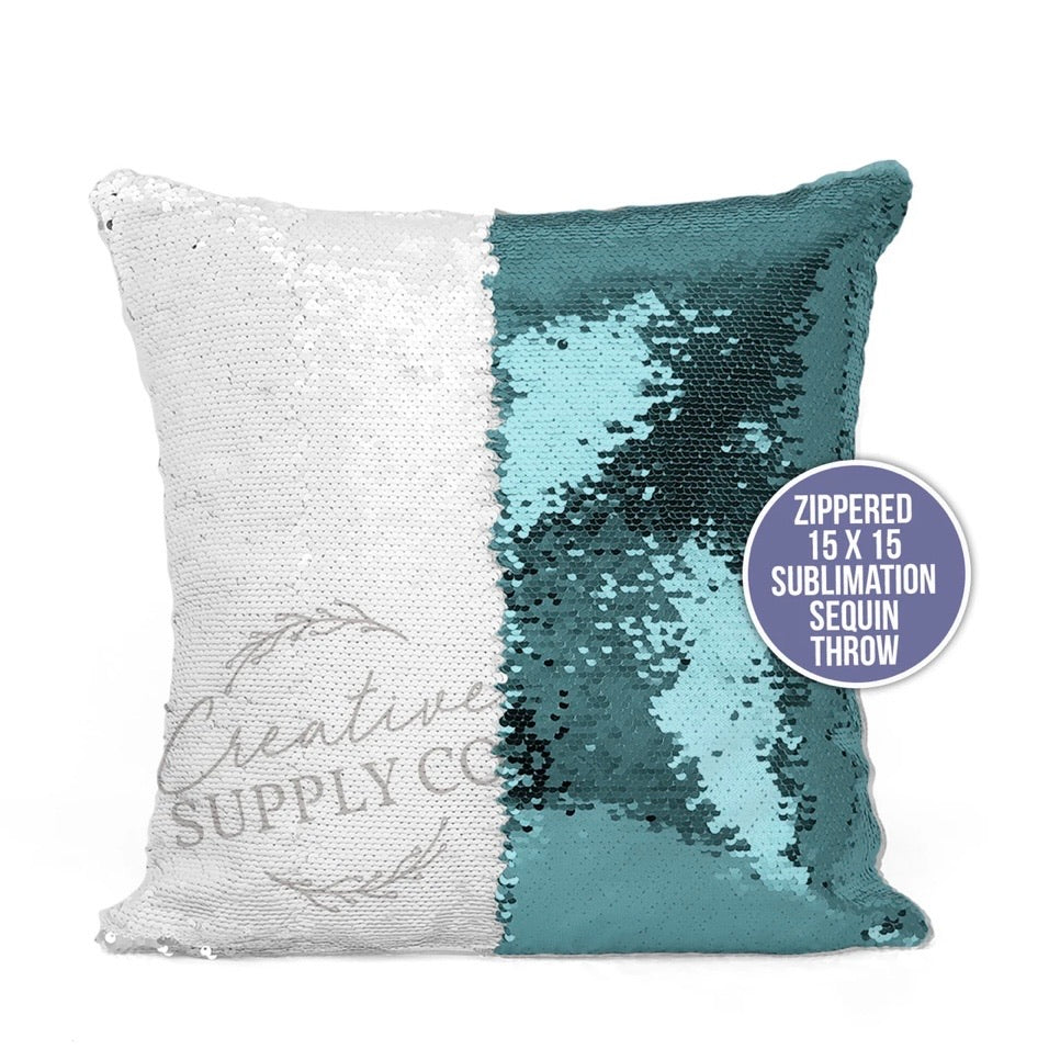 Printed shop sequin pillow